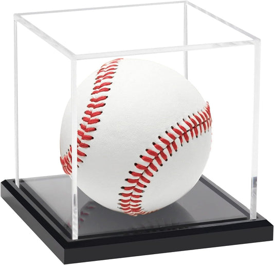 Baseball Display Case, Acrylic Baseball Holder Cube Baseball Box Memorabilia Display Cases for Official Baseball